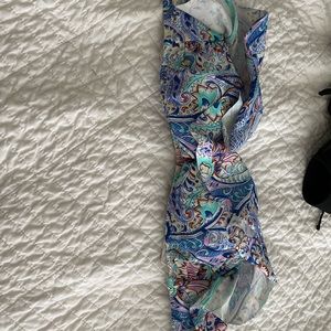 Paisley Strapless swimsuit top VS